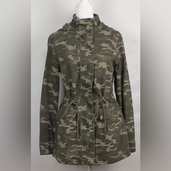 NWoT UNIVERSAL THREAD goods co. Hooded Army utility jacket w adjustable waist - Picture 1 of 13